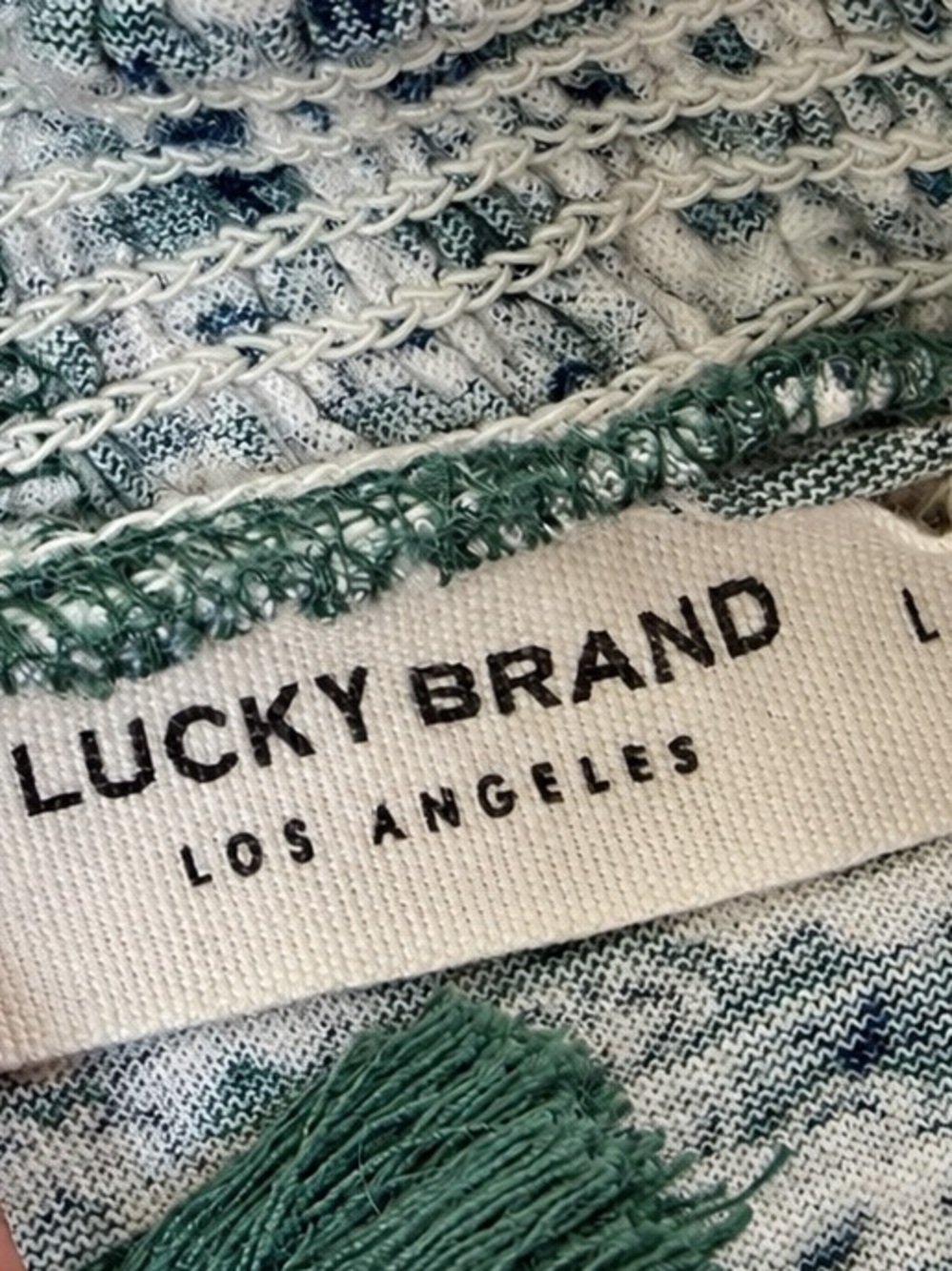 Lucky Brand 2 Tops! Floral Boho Peasant L & XL